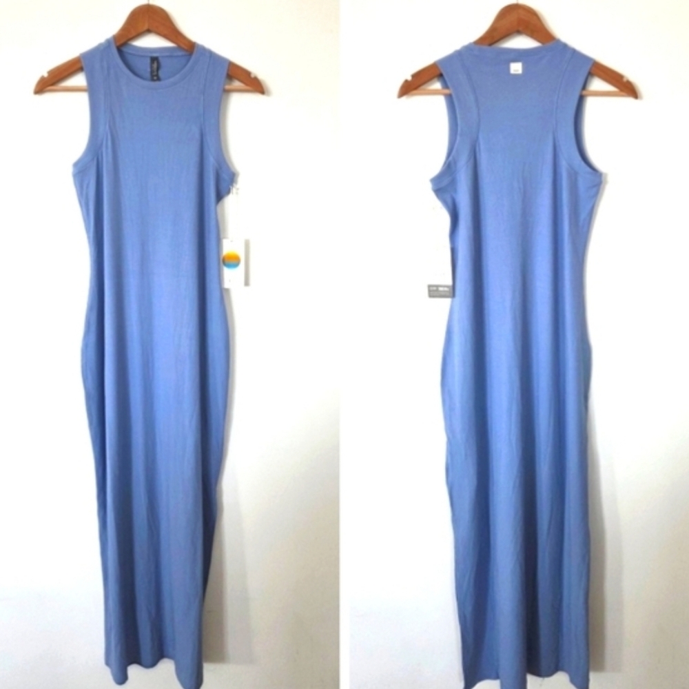 Vuori Women's Pose Modern Dress Bluebell NWT Ribbed Modal Rayon Maxi - Picture 12 of 12
